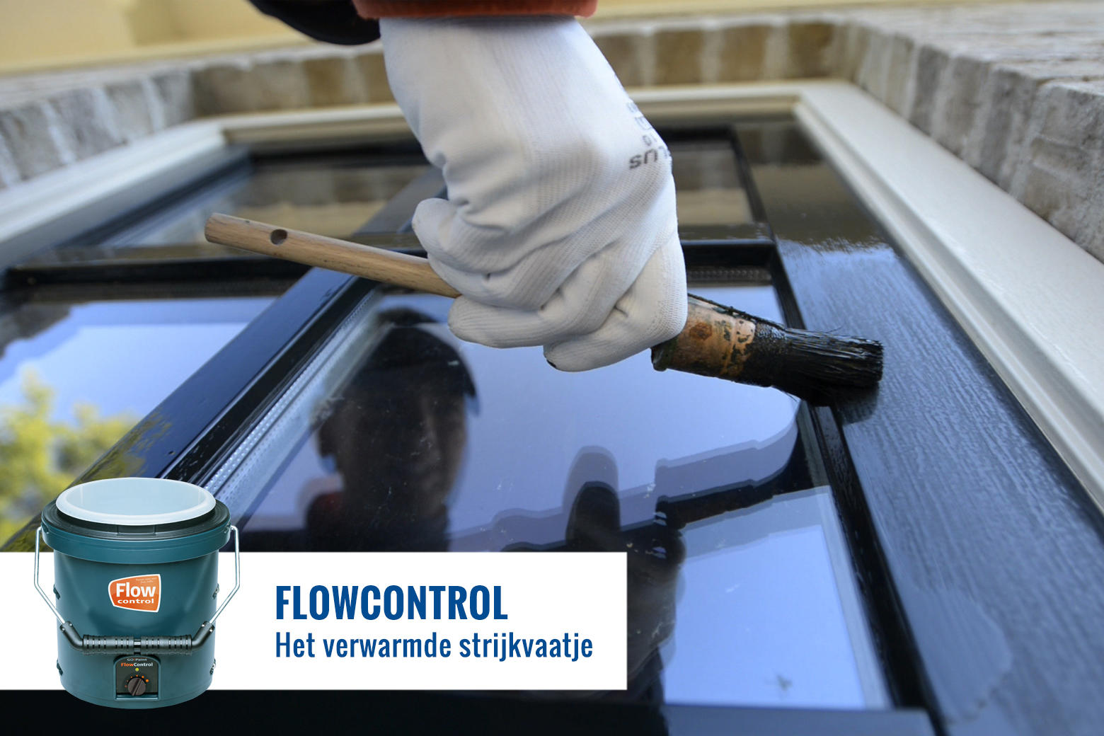 FlowControl omdat warme verf beter vloeit, ook schilderen bij lagere temperaturen.