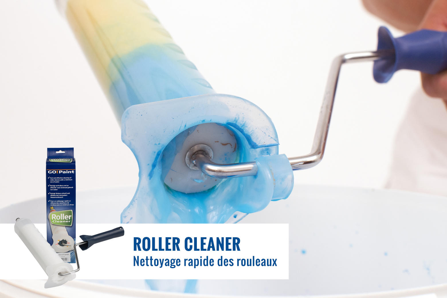 Pour un nettoyage rapide et efficace des manchons de rouleau avec un minimum d'eau