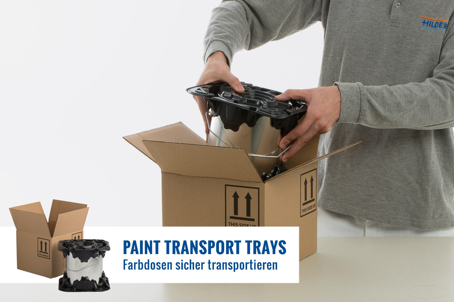 Schneller Farbdosen verpacken