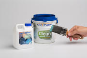 Kwasten snel schoon met BrushCleaner in een Clean and Go, de verfkwast wordt diep gereinigd.